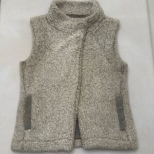 Dylan Los Angeles Sherpa Lined Vest Snap Button Grey/Tan Women’s XL